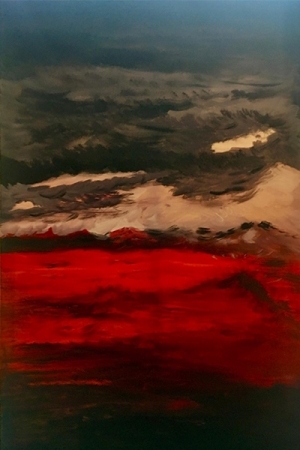 "MARE ROSSO" - SILVIA BORSARI Pittrice
